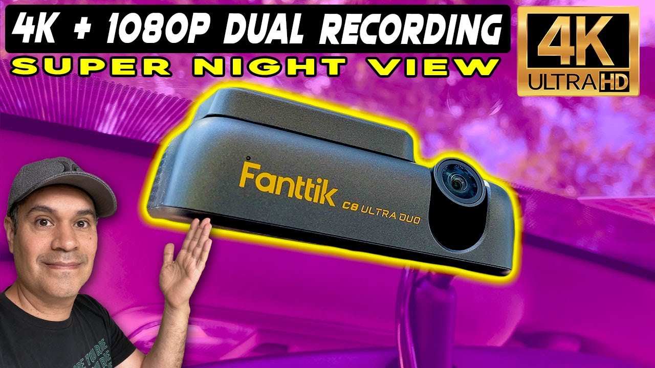 Fanttik C8 Ultra Duo Dash Cam - True 4K+1080P Front & Rear Cameras