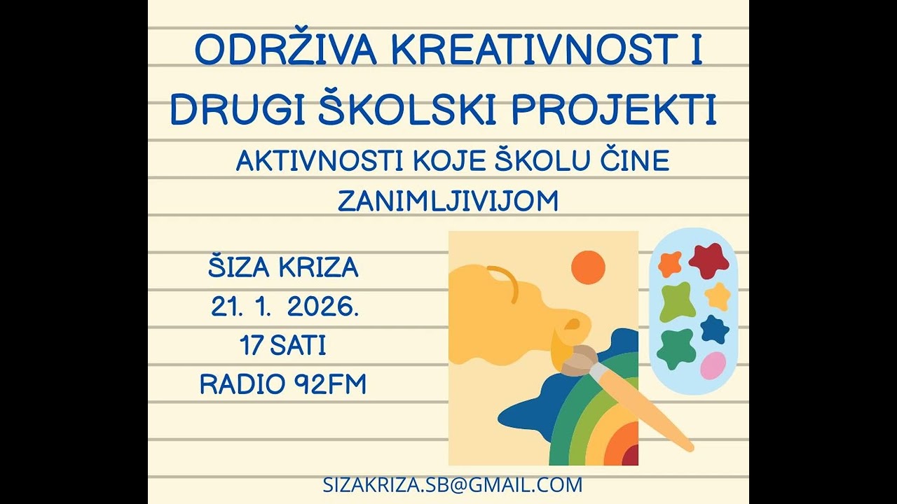 Održiva kreativnost i drugi školski projekti