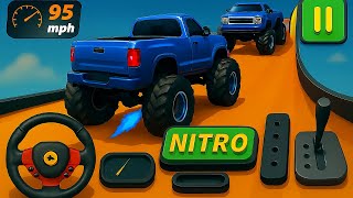 몬스터 트럭 메가 램프 임파서블 드라이버 - 4x4 궁극의 자동차 스턴트 GT 레이싱 - 안드로이드 게임플레이 screenshot 3