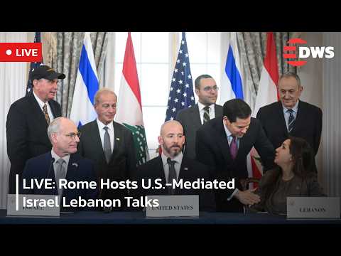 LIVE: Venue In Rome Where US Mediated Israel Lebanon Talks Are Taking Place | DWS News | AC1F