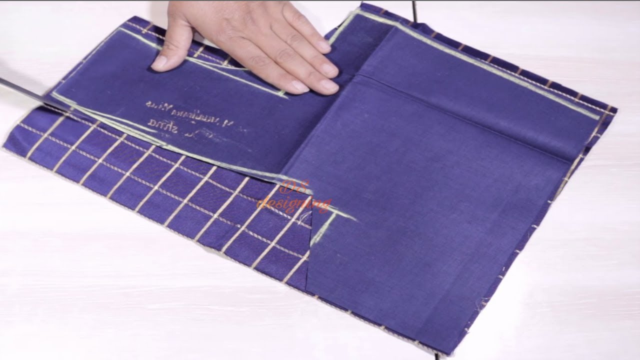 fancy check blouse designs | check fancy back neck blouse designs