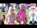 Margot Robbie & Ryan Gosling Go Rollerskating In Neon As Barbie & Ken While Filming In Venice Beach