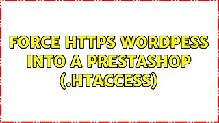 Force https wordpess into a prestashop (.htaccess)