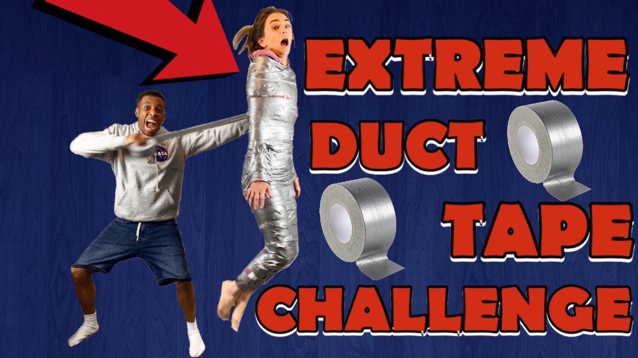 EXTREME DUCT TAPE CHALLENGE ** SHE CRIED ** YouTube