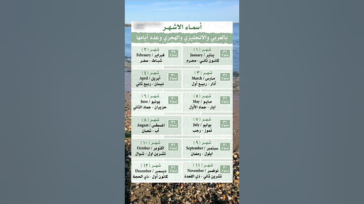 الاشهر الميلادية⛪️ وما يقابلها من الهجرية 🕌