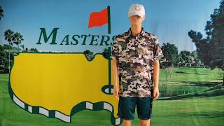 Men's golf camouflage polo