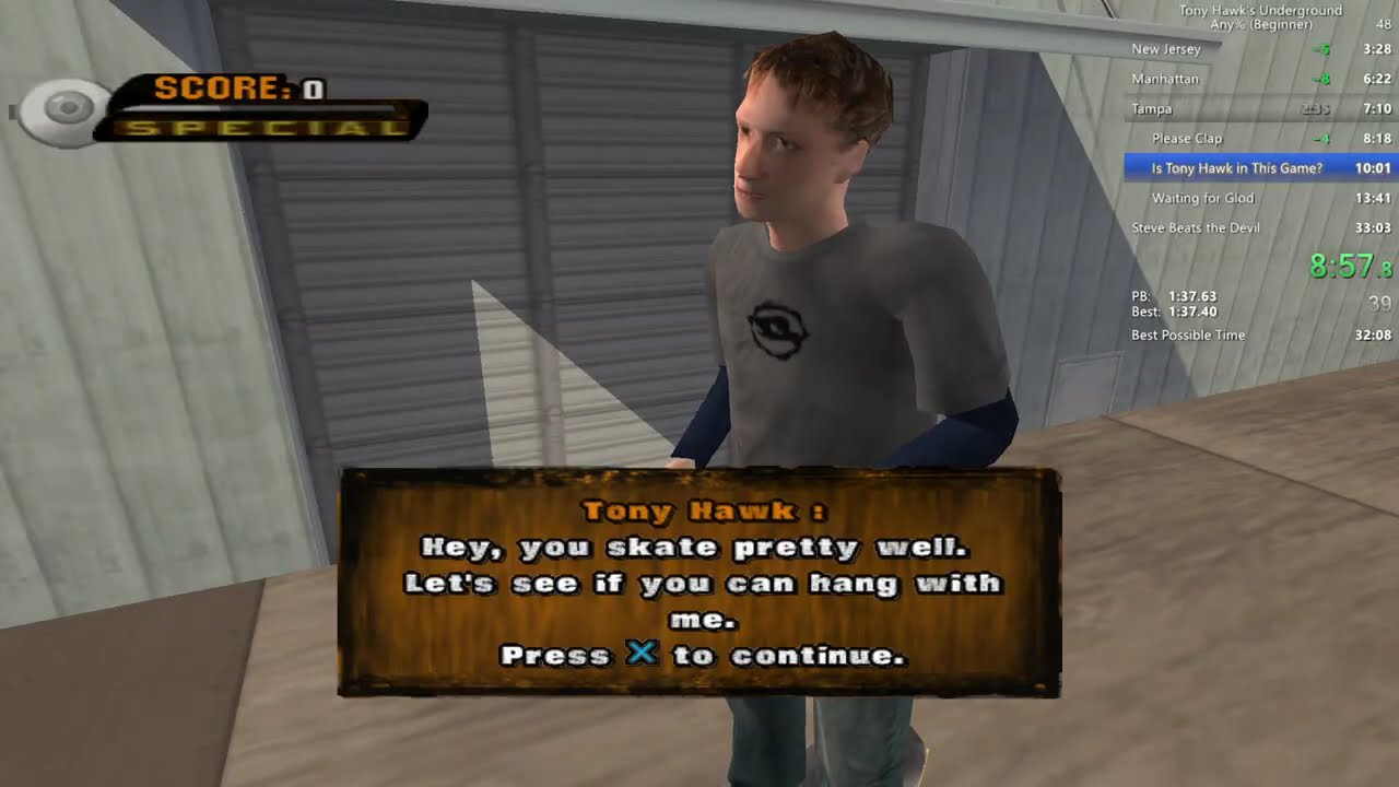 Tony Hawk's Underground - Beginner Any% Speedrun - 32m 58s