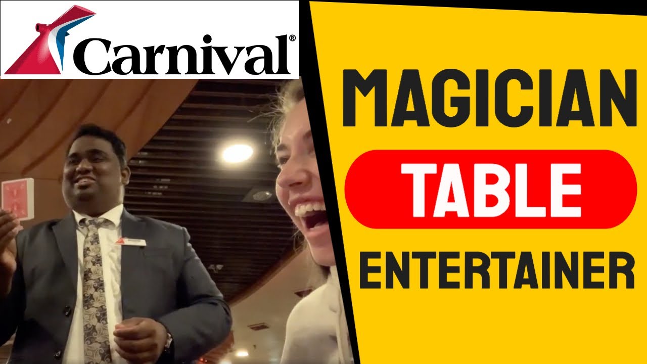 Crazy Funny Table Entertainer on Carnival Cruise, Kishore