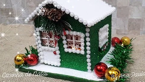 Christmas house made of cardboard