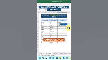 MS Excel Concatenate Function #excelfunction #exceltips #exceltricks