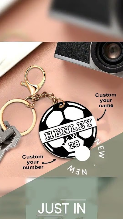 Personalized Soccer Keychain Custom Name Soccer Tag Gift for Soccer Fans