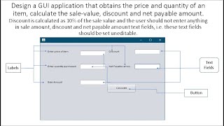 Discount Calculator GUI application in NetBeans IDE screenshot 1