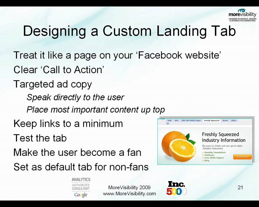Creating Custom Tabs for Facebook Pages