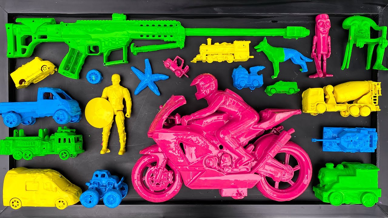 Membersihkan mobil mobilan, mobil damkar, pickup, mobil monster, motor balap, truk molen, anomali