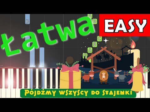 🎹 Pójdźmy wszyscy do stajenki - Piano Tutorial (łatwa wersja) 🎵 NUTY W OPISIE 🎼
