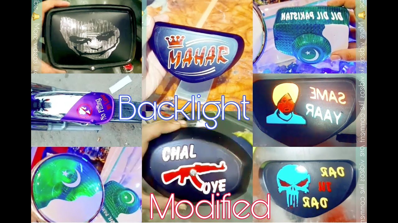 TOP Splendor Bike Backlight Modified In Sticker Modified Bikes