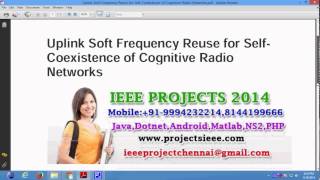 Uplink Soft Frequency Reuse for Self Coexistence of Cognitive Radio Networks screenshot 2
