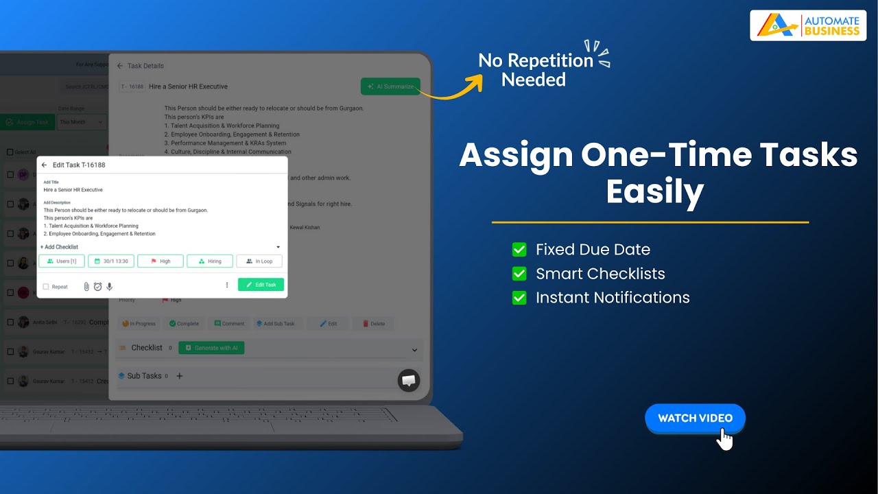 How to Assign One-Time Tasks in Task App | Task Delegation Made Easy ...