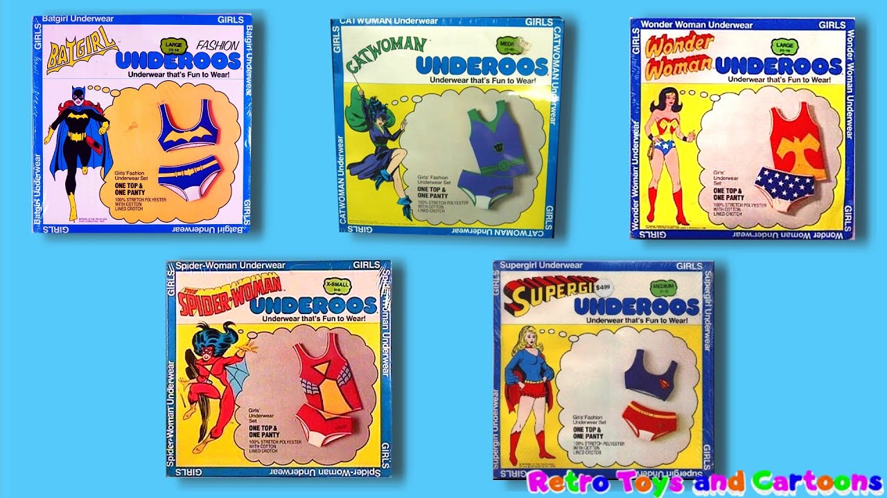 Underoos Batgirl Spider-Woman Catwoman Supergirl Wonder Woman Commercial  Retro Toys and Cartoons 