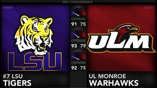 CFB REIMAGINED 2013 Season Week 13 - #7 LSU (9-2) @ UL Monroe (5-5)
