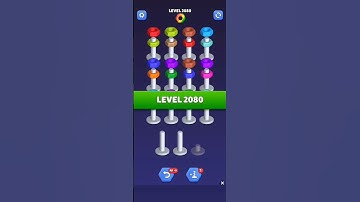 Nut Sort Level 2080 - Color Puzzle Game by Kiwi Fun #games #puzzle #NutSort #NutSortSolution