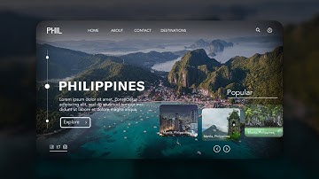 UI Design - Travel to Philippines Website User Interface Design 2021 - Adobe Photoshop
