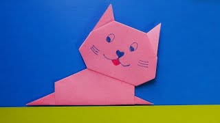 Оригами кот Как сделать красивого кота из бумаги