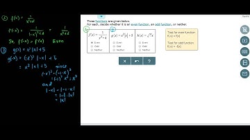 Mod 7 Topic 11: Even and odd functions: Problem type 2