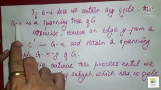 Graph Theory 41 - Every connected graph has at least one spanning tree