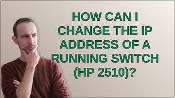Networkengineering: How can I change the IP address of a running switch (HP 2510)?