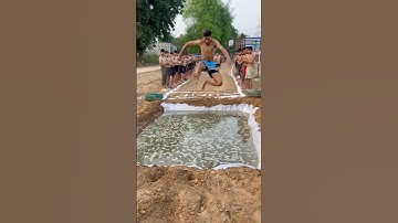 Long Jump 🔥😱#armylover #defencelife #defencelover ##jump #army