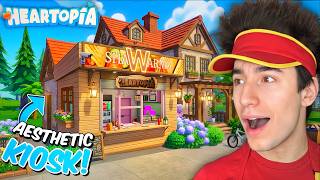 I BUILT The CUTEST Scary Shawarma KIOSK In HEARTOPIA!