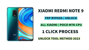 Xiaomi Redmi Note 9 FRP Bypass | All MTK CPU | All Mi / Redmi / POCO Devices [ Unlock Tool Method ]