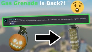 The Gas Grenade Is Permantly Being Added To War Tycoon?!