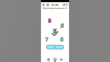 #answerbrainoutlevel36 What 3 numbers add up to 12/ Brain out/level 36