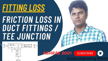 PRESSURE DROP IN DUCT FITTINGS II FRICTION LOSS IN T-JUNCTION II ASHRAE 2001 FUNDAMENTAL HANDBOOK II