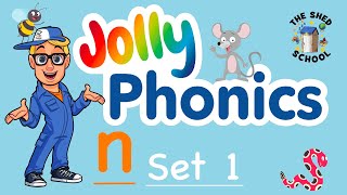 (n) JOLLY PHONICS set 1 LEARN PHONIC SOUNDS with The Shed School