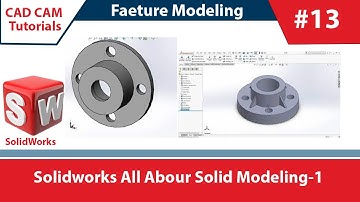 Solidworks: (English) DAY_13: All about Solid Modeling Part-1 #Solidworks #feature #CAD #3d