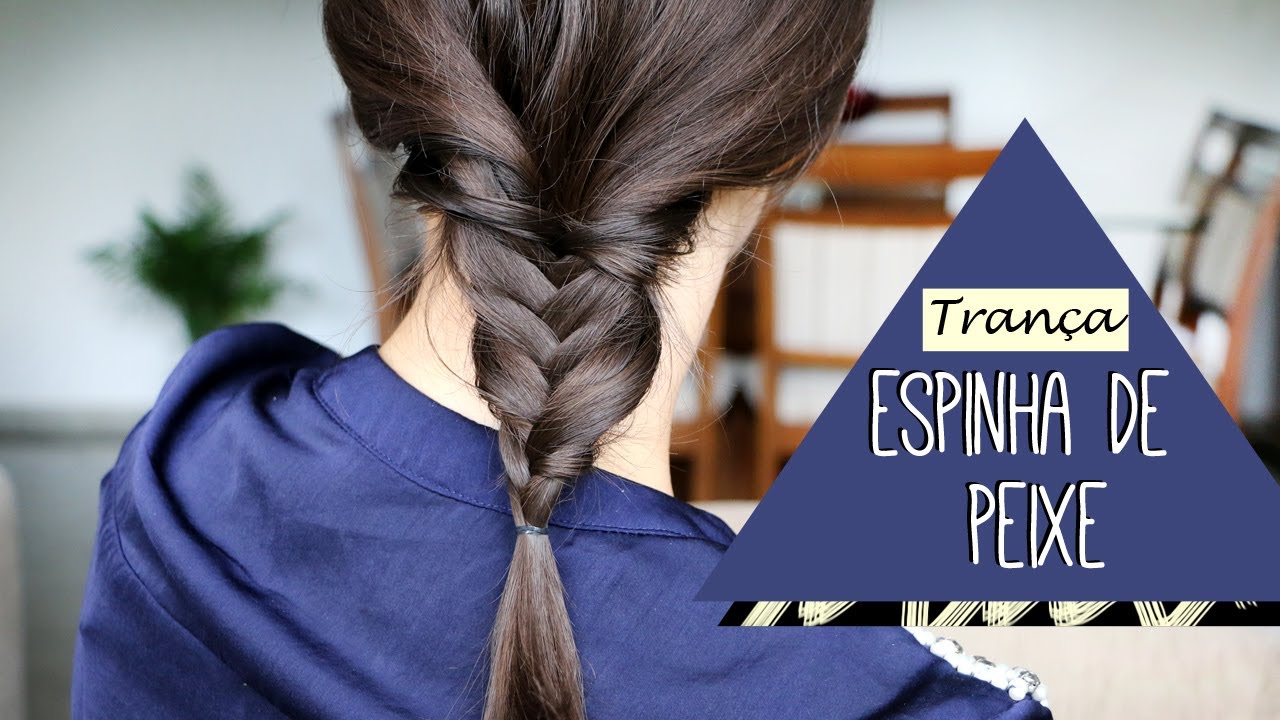 Como fazer trança espinha de peixe - Penteado fácil e rápido! - YouTube