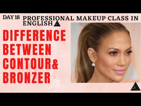 PROFESSIONAL MAKEUP COURSE DAY 18 (ENGLISH)|CONTOUR & BRONZERS |ONLINE MAKEUP COURSE|PRATIBHA SALIAN