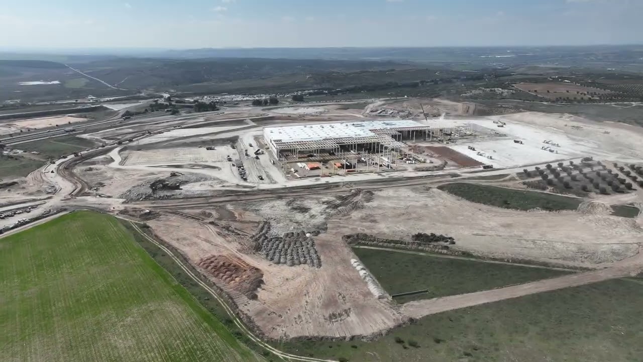 Dron sobrevolando la nave de Ontigola (Toledo). Marzo 2025