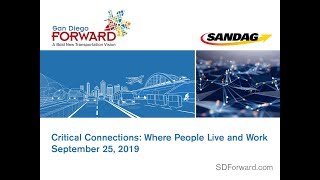 Where do people live and work in our region? SANDAG Critical Connections Webinar