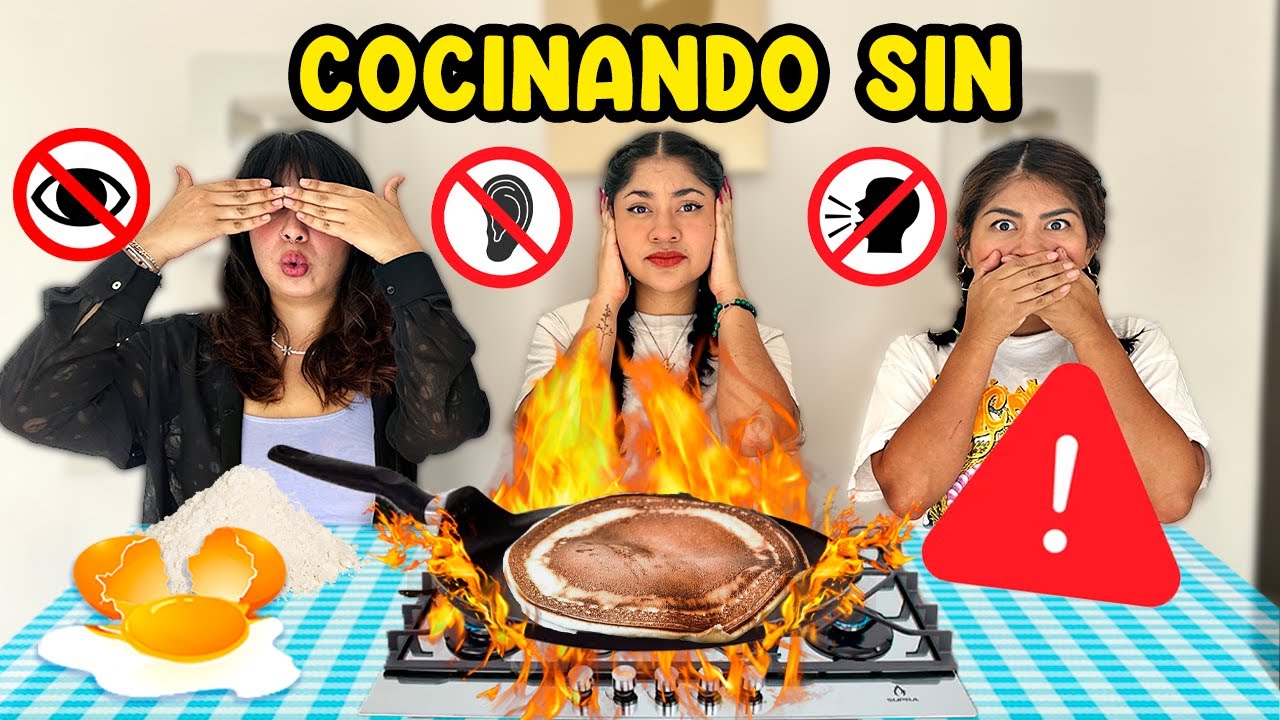 COCINANDO SIN VER👀 HABLAR👄ESCUCHAR👂🏼 | Michell Merlin
