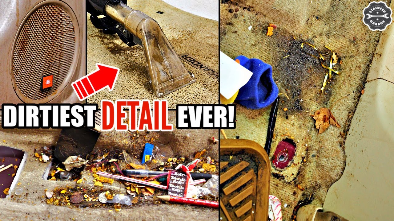 Детализация автомобиля Грязная разбитая машина! Преобразование катастрофы глубокой очистки Toyota 