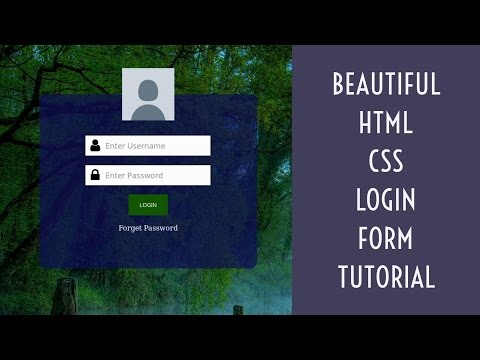 Beautiful HTML CSS Login Form Tutorial