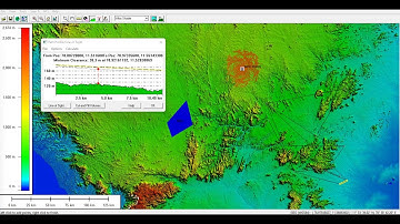 Desktop Line of sight analysis using global mapper