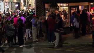 Ole Miss Fans Celebrate on the Square After the Rebels Beat Alabama - October 4, 2014
