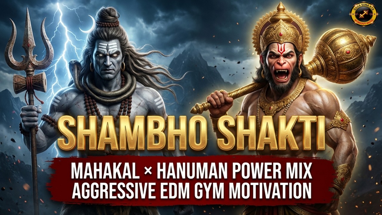 SHAMBHO SHAKTI 🔱 Mahakal × Hanuman Epic Power Mix | Beast Mode Gym Motivation (Aggressive EDM)