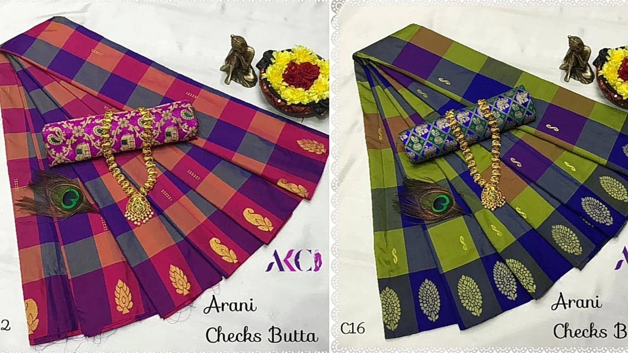 Arani Checks Butta Saree || Kovai Paalum Pazhamum Saree || Premi Collections
