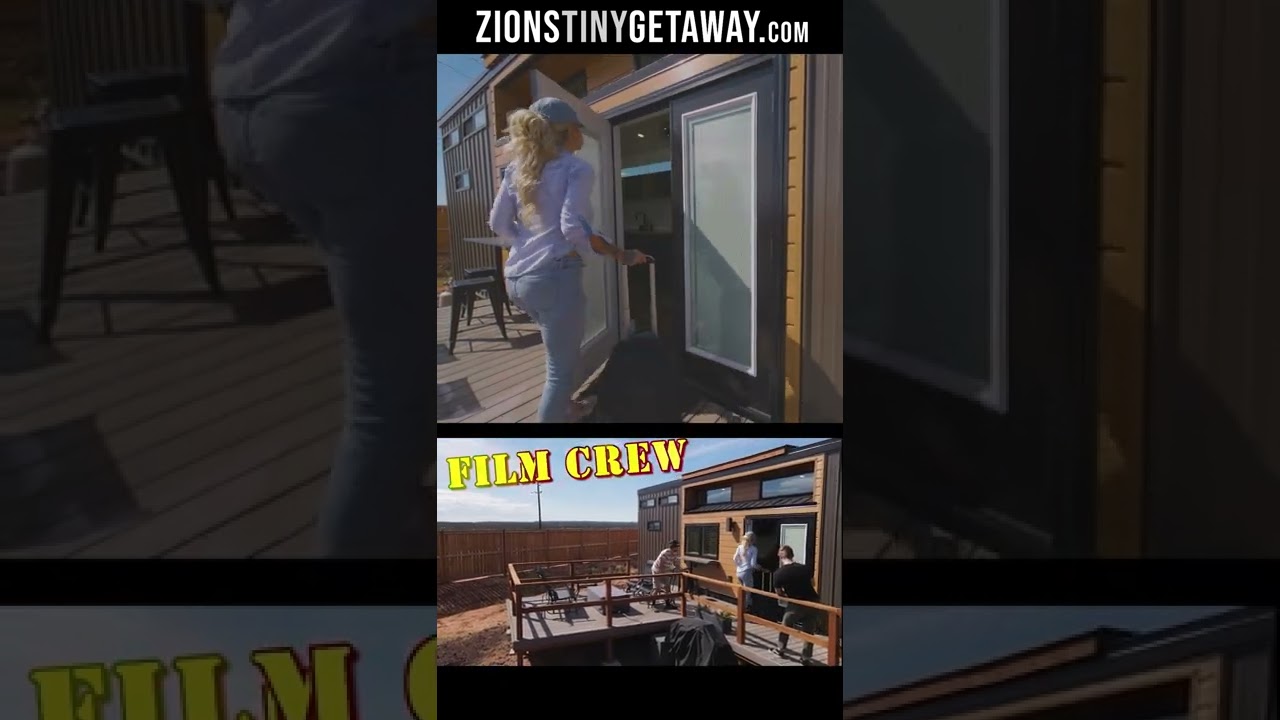 Film Crew Behind the Scenes at Zion's Tiny Getaway